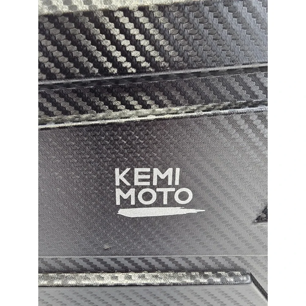 Kemimoto 15L Hard Shell Rear Rack Bag Carbon Fiber w/Rain Cover 19x11x8